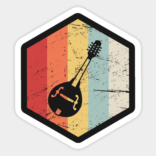 Retro Vintage Mandolin Icon Sticker by MeatMan